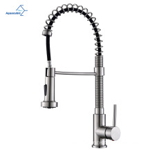 New CUPC approved brass pull out spring loaded kitchen sink mixer tap